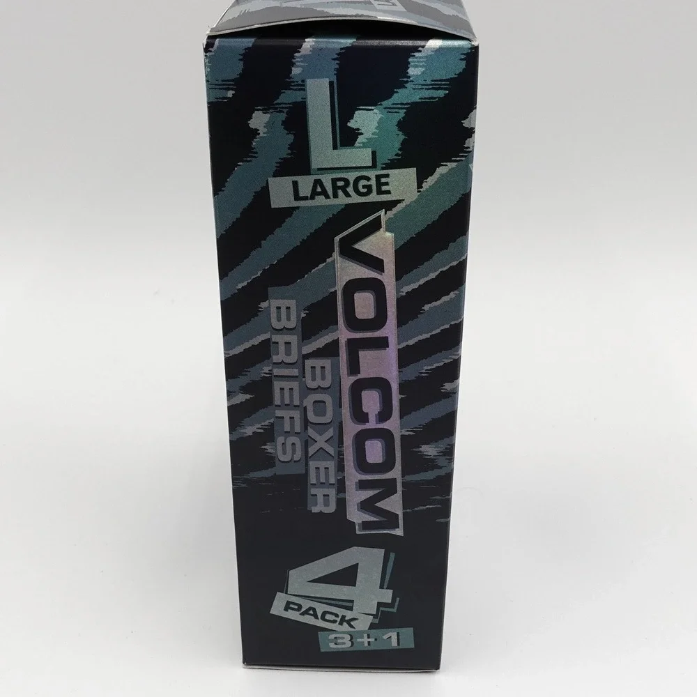 Volcom Boxer Briefs Men's Large Multicolor Brand New 4 Pack Performance Stretch